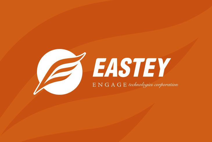 EASTEY logo with a leaf and orange background.