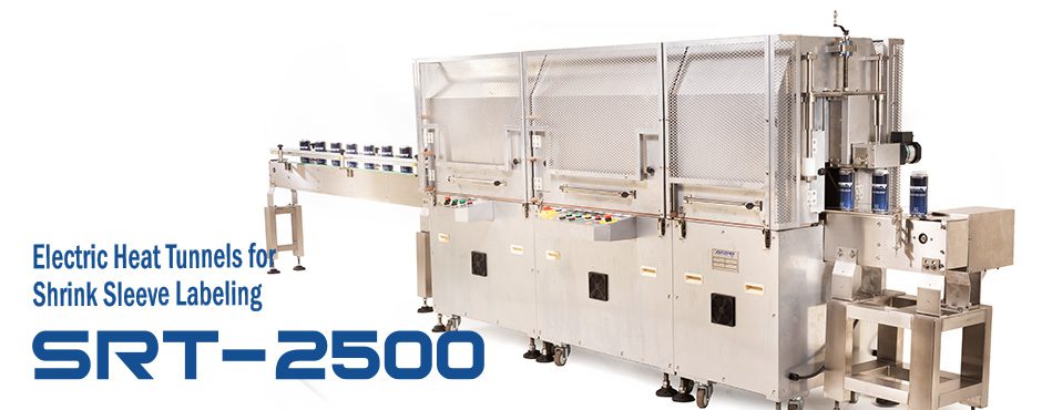 Industrial packaging machine labeled JET 2500 in a clean factory setting.